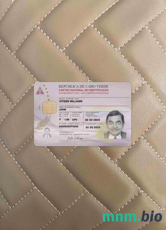 Republika Zielonego Przylądka karta ID fotowygląd szablon PSD
